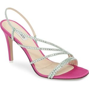 ATTICO Crystal Embellished Strappy Sandal US 8, 38